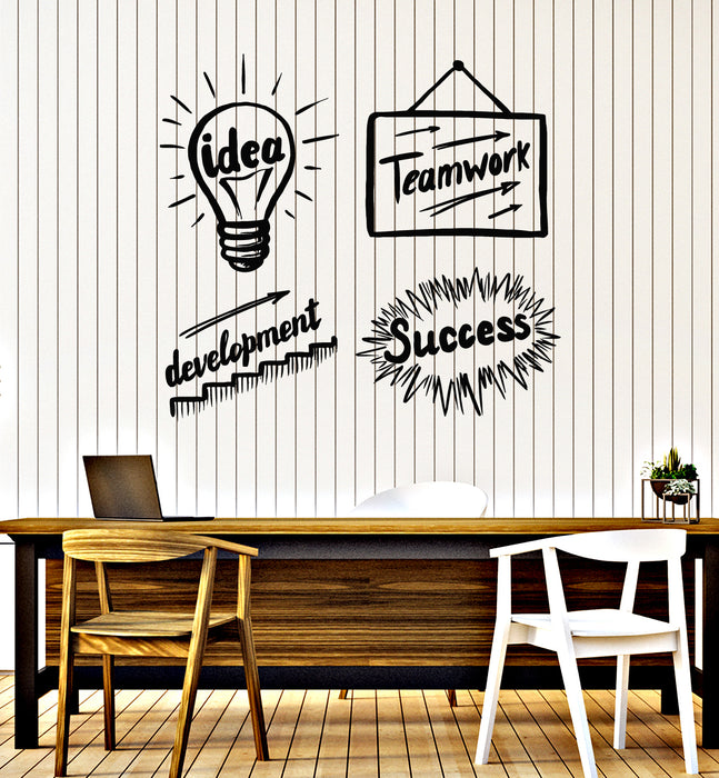 Vinyl Wall Decal Office Business Idea Motivation Work Space Teamwork Stickers Mural (g7044)