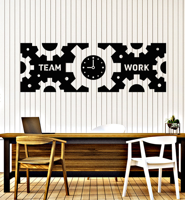 Vinyl Wall Decal Office Style Team Work Creative Gears Business Stickers Mural (g6860)