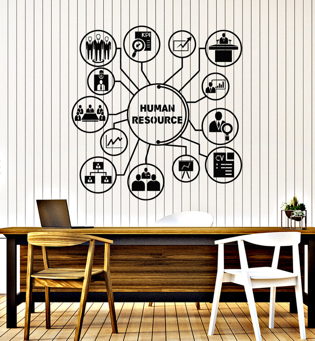 Vinyl Wall Decal Human Resource Management Office Space Stickers Mural (g7824)