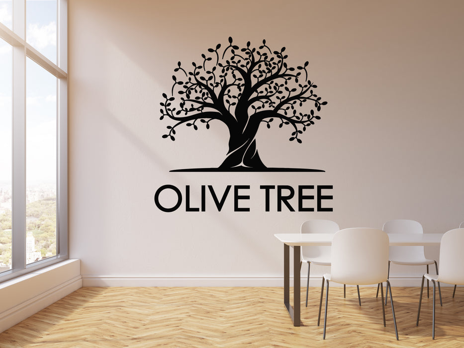 Vinyl Wall Decal Olive Tree Leaves Nature Kitchen Decor Stickers Mural (g823)