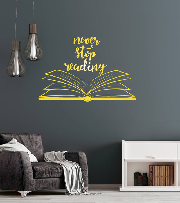 Watercolor Open Book Reading Wall Decal -  – Wallmonkeys