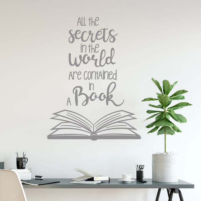 Vinyl Wall Decal Reading Room Books Shop Quote Library Stickers Mural (g1318)