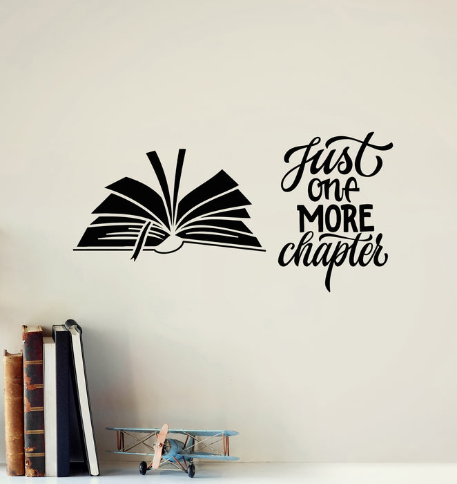 Vinyl Wall Decal Open Book Library Literature Reading Room Stickers Mural (g6902)