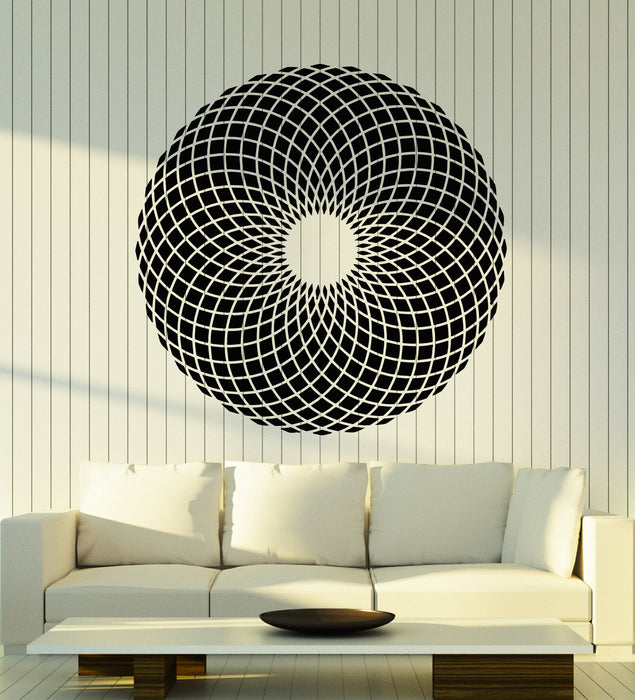 Vinyl Wall Decal Visual Effect Geometric Pattern Optical Illusion Stickers Mural (g2438)