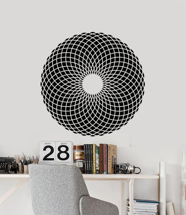 Vinyl Wall Decal Visual Effect Geometric Pattern Optical Illusion Stickers Mural (g2438)