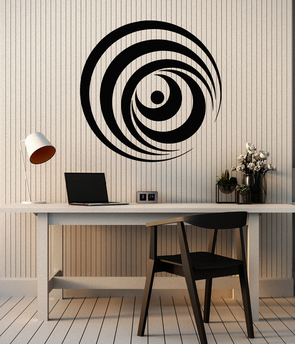 Vinyl Wall Decal Geometric Round Visual Optical Illusion Stickers Mural (g5572)