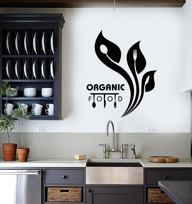 Vinyl Wall Decal Organic Food Dining Room Healthy Living Lifestyle Stickers Mural (ig5362)