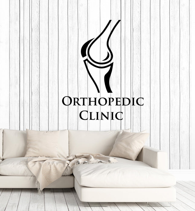 Vinyl Wall Decal Orthopedic Clinic Knee Joint Diagnostic Center Stickers Mural (ig5493)