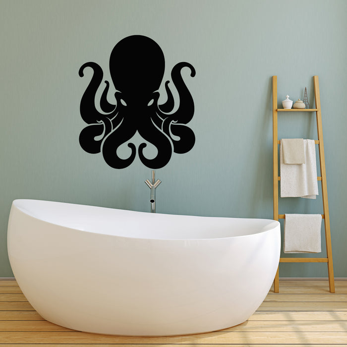 Vinyl Wall Decal Bathroom Octopus Ocean Marine Sea Animal Stickers Mural (g4739)