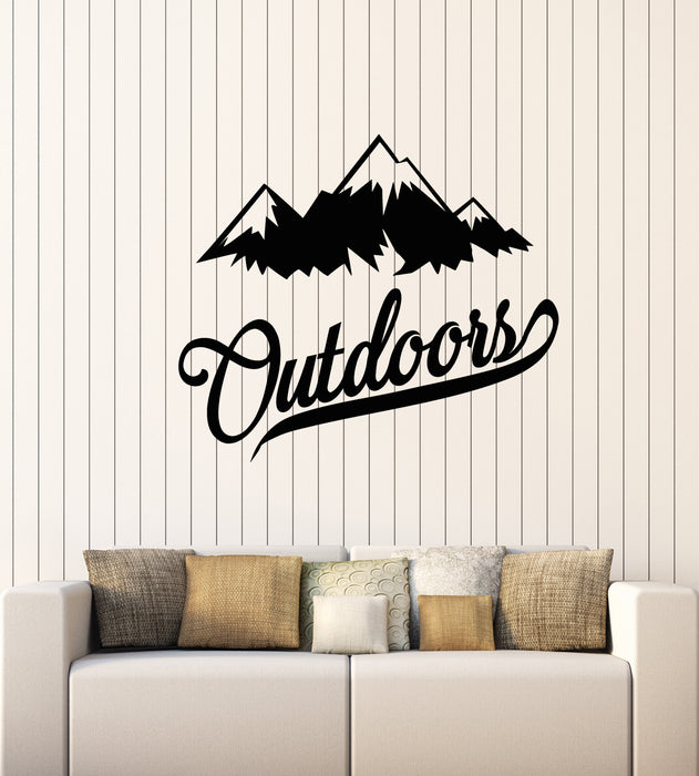 Vinyl Wall Decal Outdoors Words Mountains Wild Life Nature Stickers Mural (g4377)