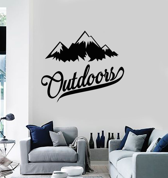 Vinyl Wall Decal Outdoors Words Mountains Wild Life Nature Stickers Mural (g4377)