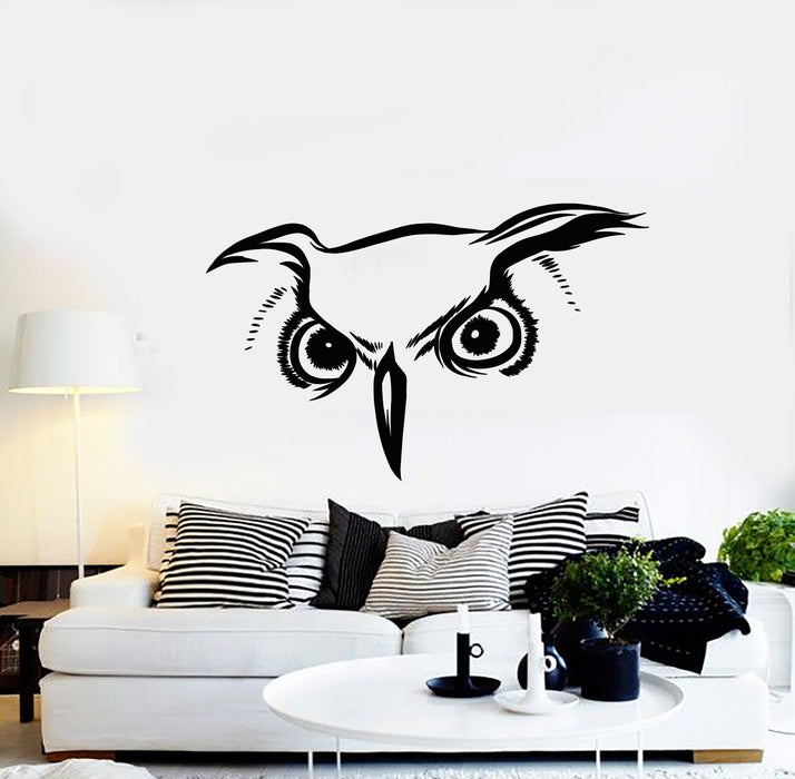 Vinyl Wall Decal Abstract Bird Owl Head Kids Room Interior Decor Stickers Mural (g1490)