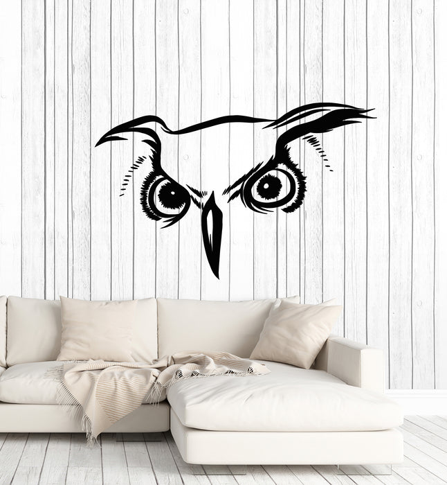 Vinyl Wall Decal Abstract Bird Owl Head Kids Room Interior Decor Stickers Mural (g1490)