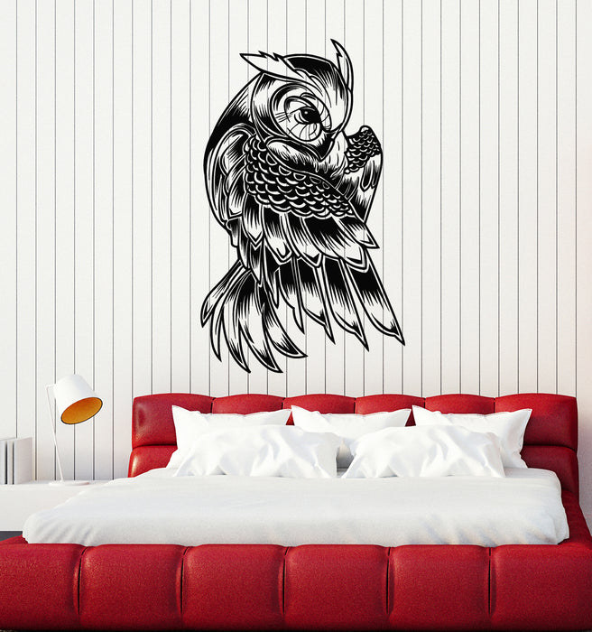 Vinyl Wall Decal Funny Owl For Kids Room Night Bird Stickers Mural (g4673)