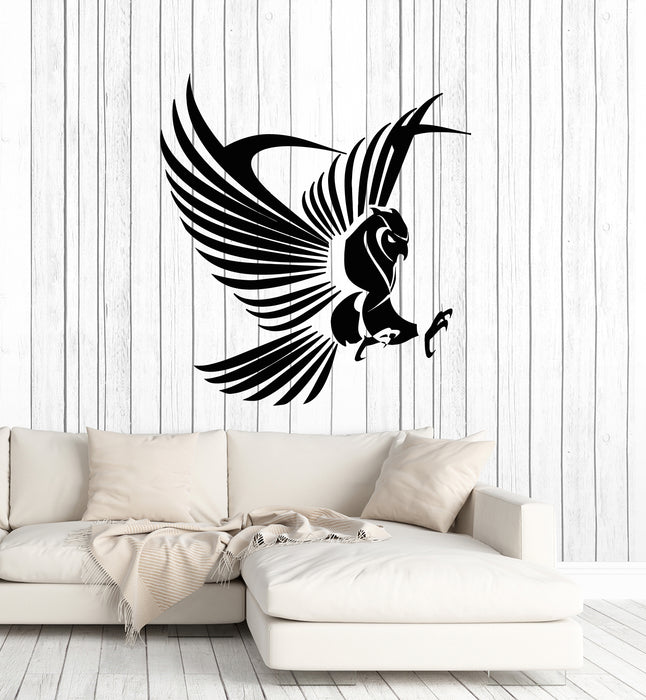 Vinyl Wall Decal Fairytale Flying Owl Night Bird Forest Tribal Stickers Mural (g4641)