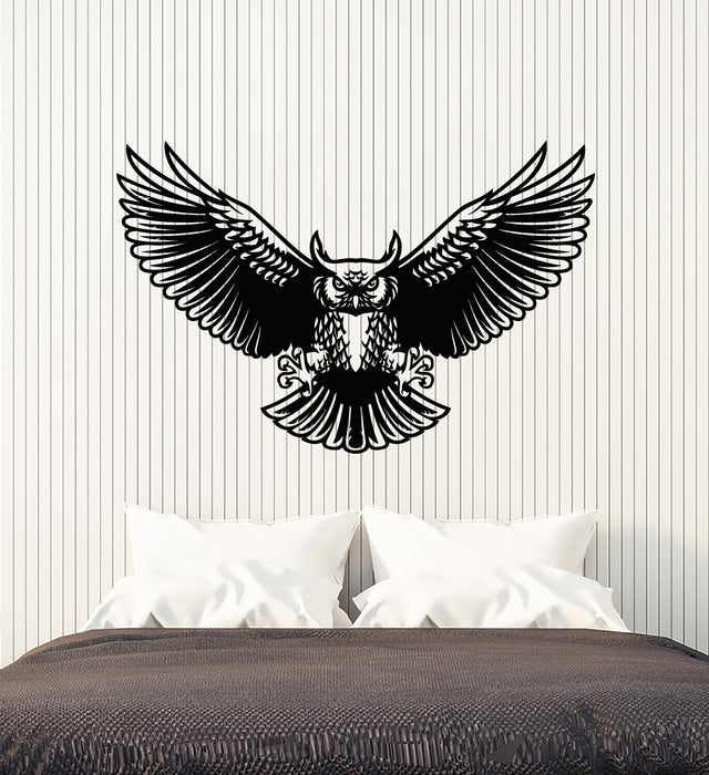 Vinyl Wall Decal Owl Night Flying Bird Fairytale Kids Room Stickers Mural (g6492)