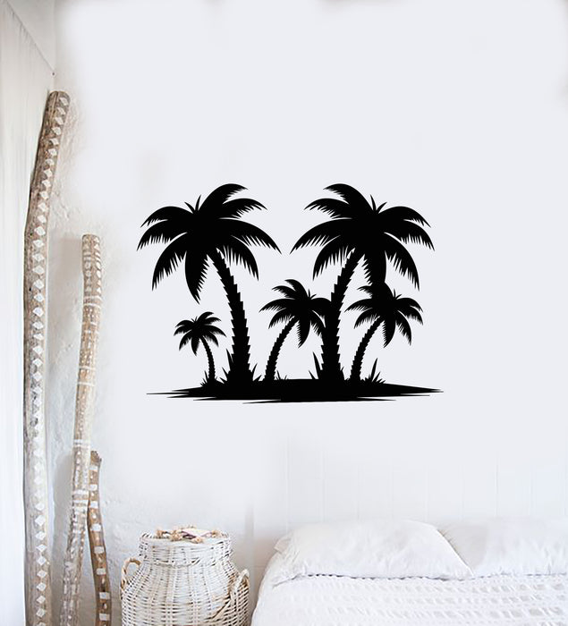 Vinyl Wall Decal Palm Island Beach Sea Ocean Vacation Holiday Relax Stickers Mural (g1987)