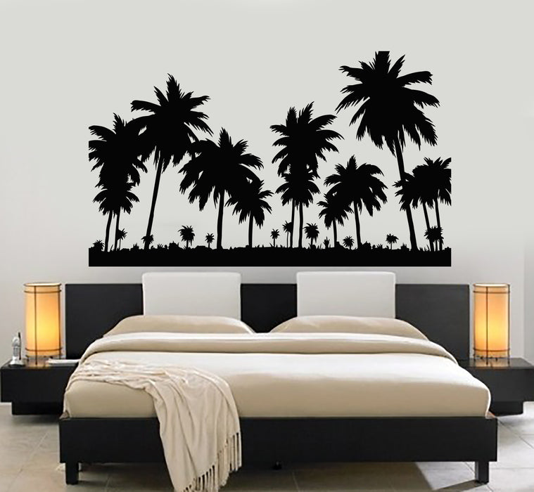 Vinyl Wall Decal Travel Palm Tree Tropical Beach Style Vacation Stickers Mural (g1286)