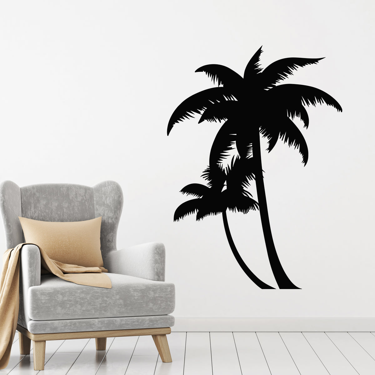 Retro Palm Trees Vinyl Sticker 5 Inch, Indoor/Outdoor – Coolie Junction