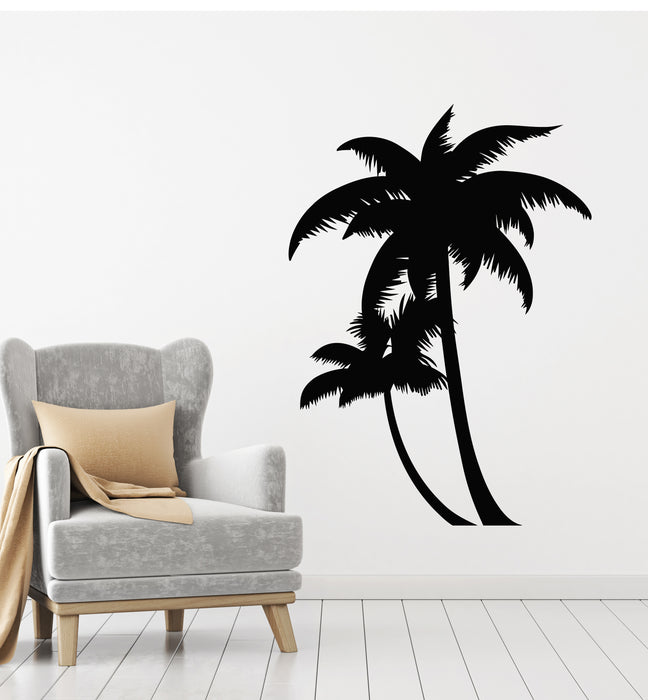 Vinyl Wall Decal Tropical Palm Tree Beach Style Vacation Stickers Mural (g4558)