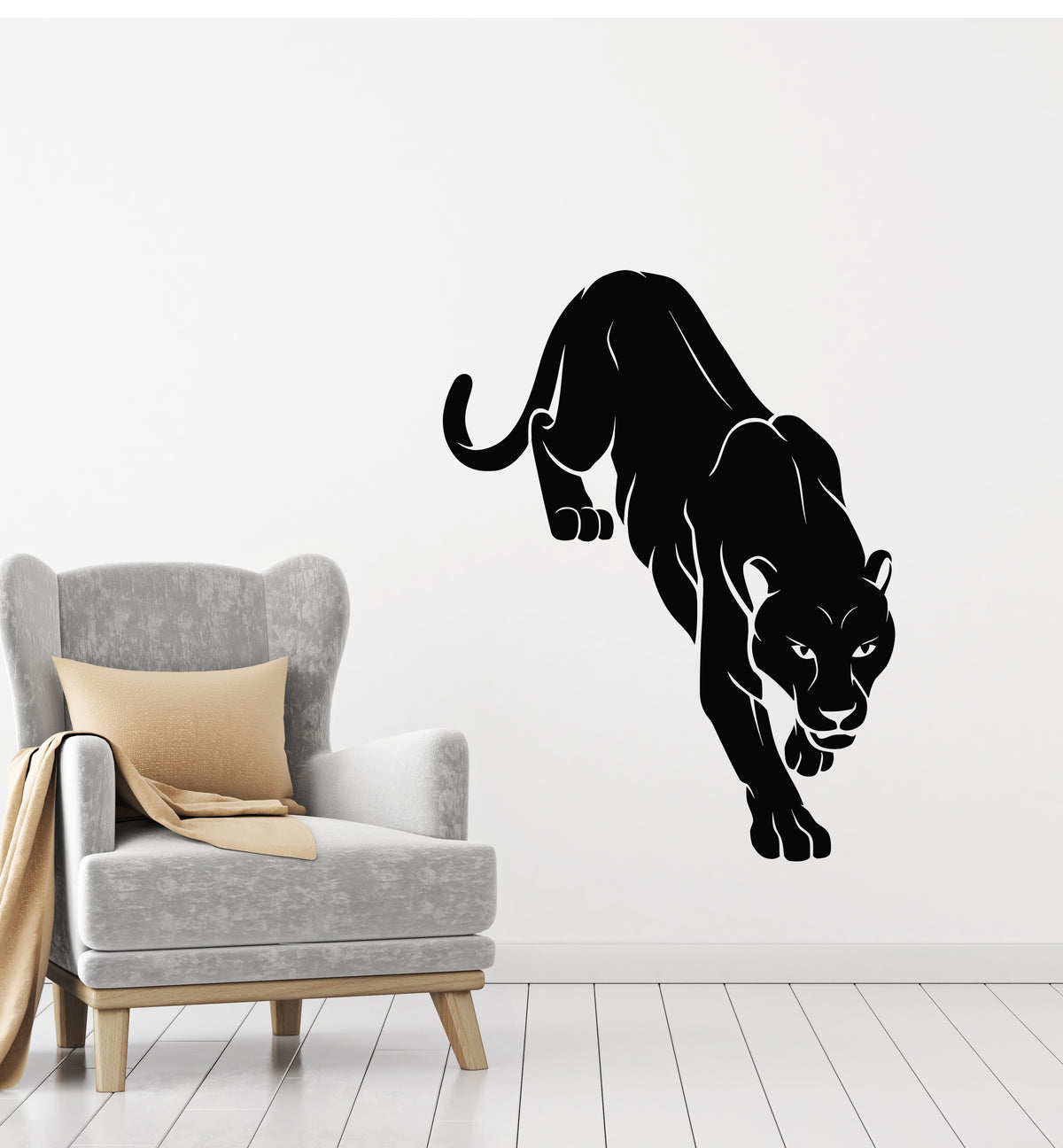 Vinyl Wall Decal Panther Jungle Animal Hunter Big Cat Predator Sticker ...