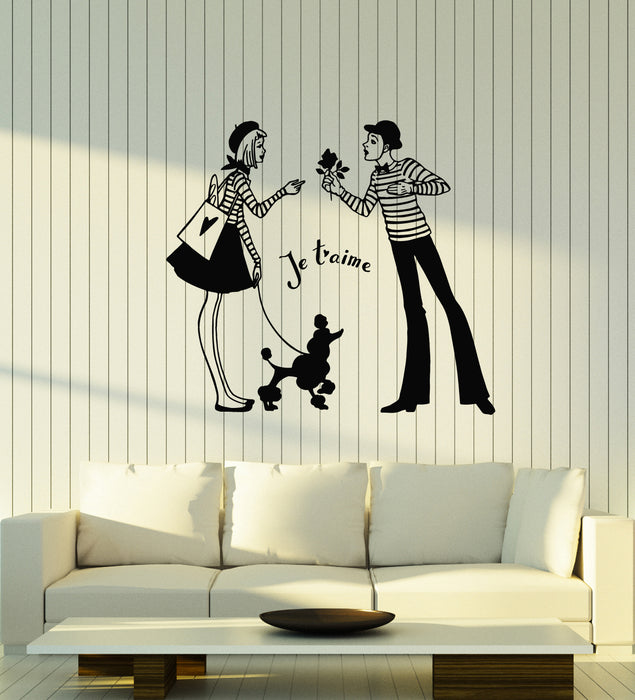 Vinyl Wall Decal Paris Amour Love Je T'aime France Romance Stickers Mural (g4302)