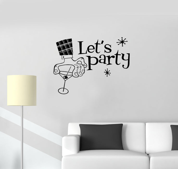 Vinyl Wall Decal Party Alcohol Bar Restaurant Drink Nightclub Interior Stickers Mural (ig5899)