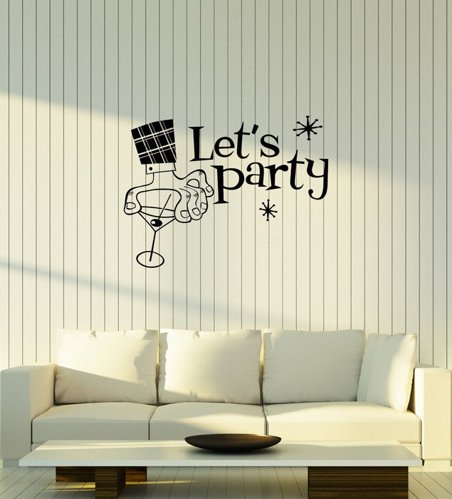 Vinyl Wall Decal Party Alcohol Bar Restaurant Drink Nightclub Interior Stickers Mural (ig5899)