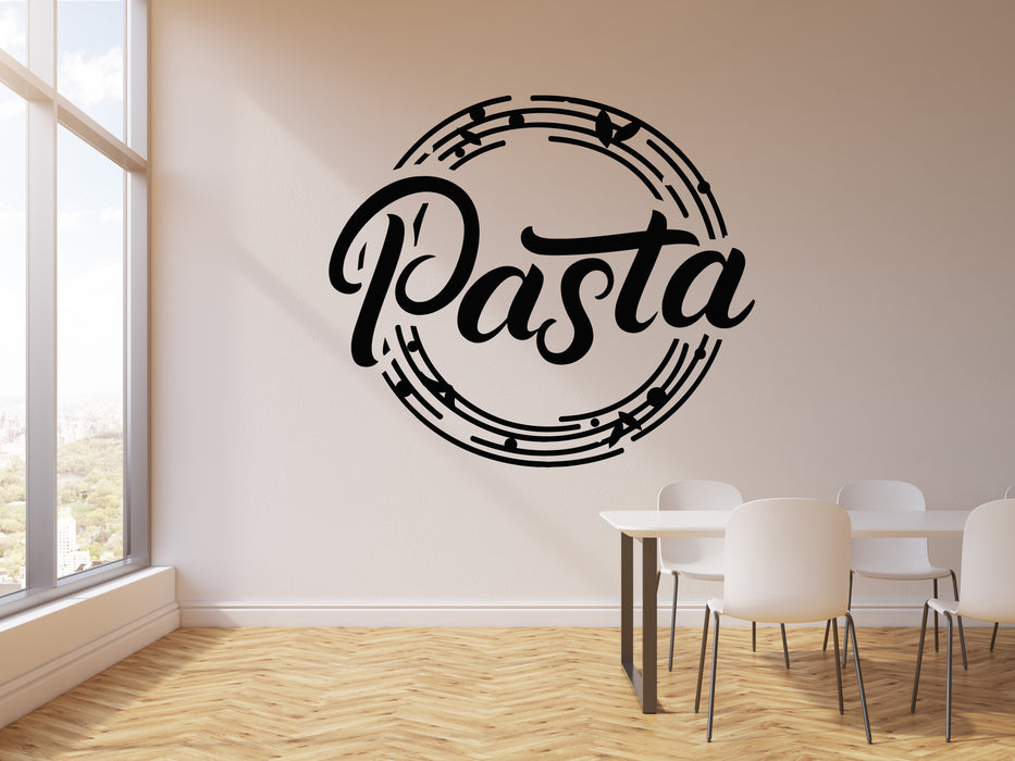 Vinyl Wall Decal Pasta Spaghetti Italian Cuisine Restaurant Stickers Mural (g405)