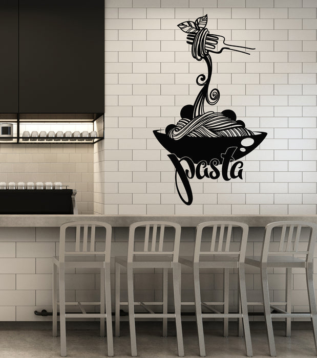 Vinyl Wall Decal Italian Pasta Restaurant Kitchen Decor Tasty Food Stickers Mural (g3171)