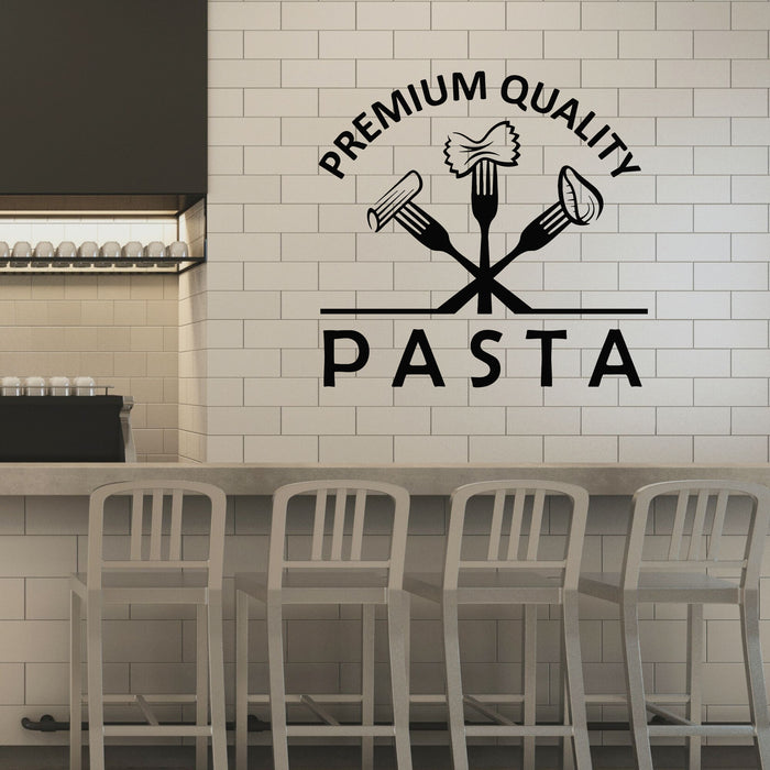 Vinyl Wall Decal Pasta Premium Quality Italian Food Fork Stickers Mural (g8306)