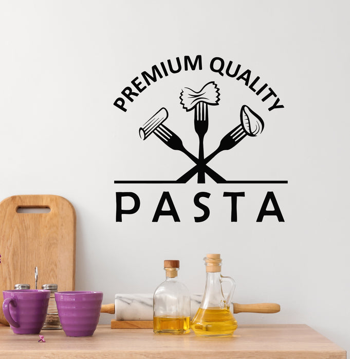 Vinyl Wall Decal Pasta Premium Quality Italian Food Fork Stickers Mural (g8306)