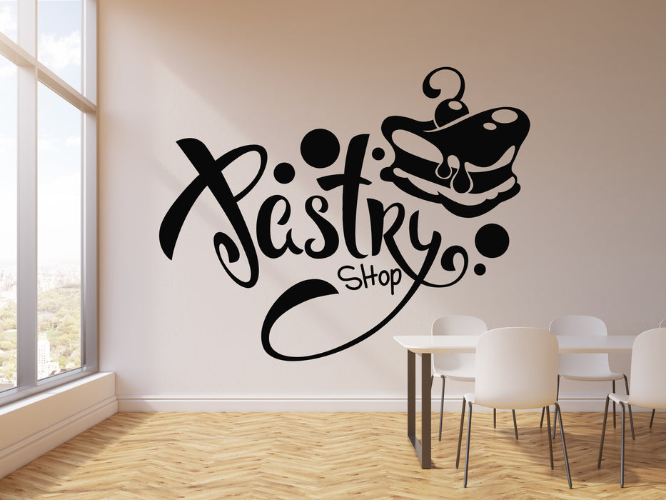 Vinyl Wall Decal Dessert Cream Bakehouse Pastry Shop Confectionery Food Stickers Mural (g2215)