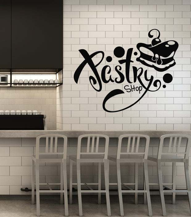 Vinyl Wall Decal Dessert Cream Bakehouse Pastry Shop Confectionery Food Stickers Mural (g2215)