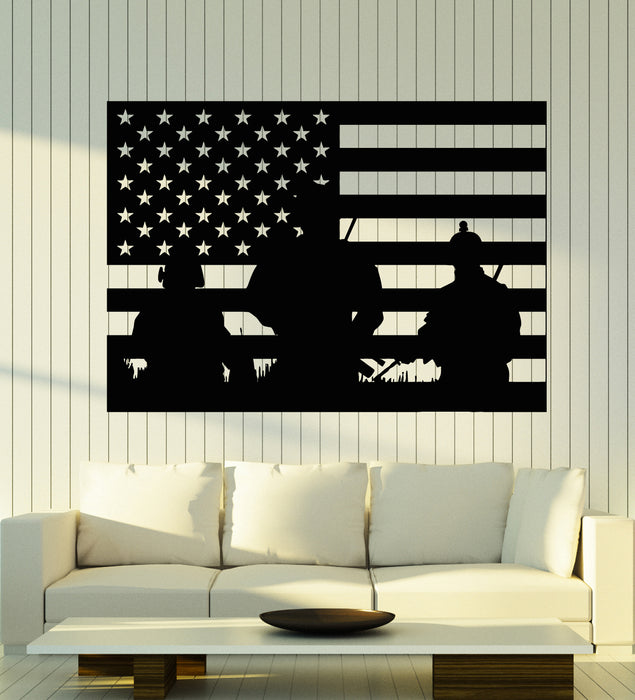 Vinyl Wall Decal Patriotic American USA Flag Symbol United States Stickers Mural (g5599)