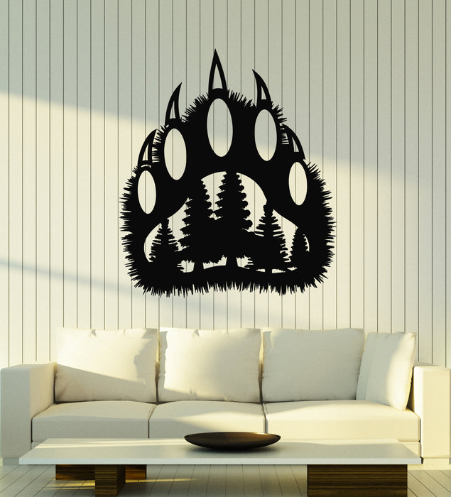 Vinyl Wall Decal Beast Paw Wild Nature Forest Freedom Trees Stickers Mural (g7712)