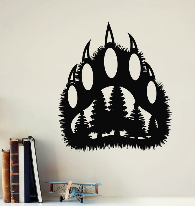 Vinyl Wall Decal Beast Paw Wild Nature Forest Freedom Trees Stickers Mural (g7712)