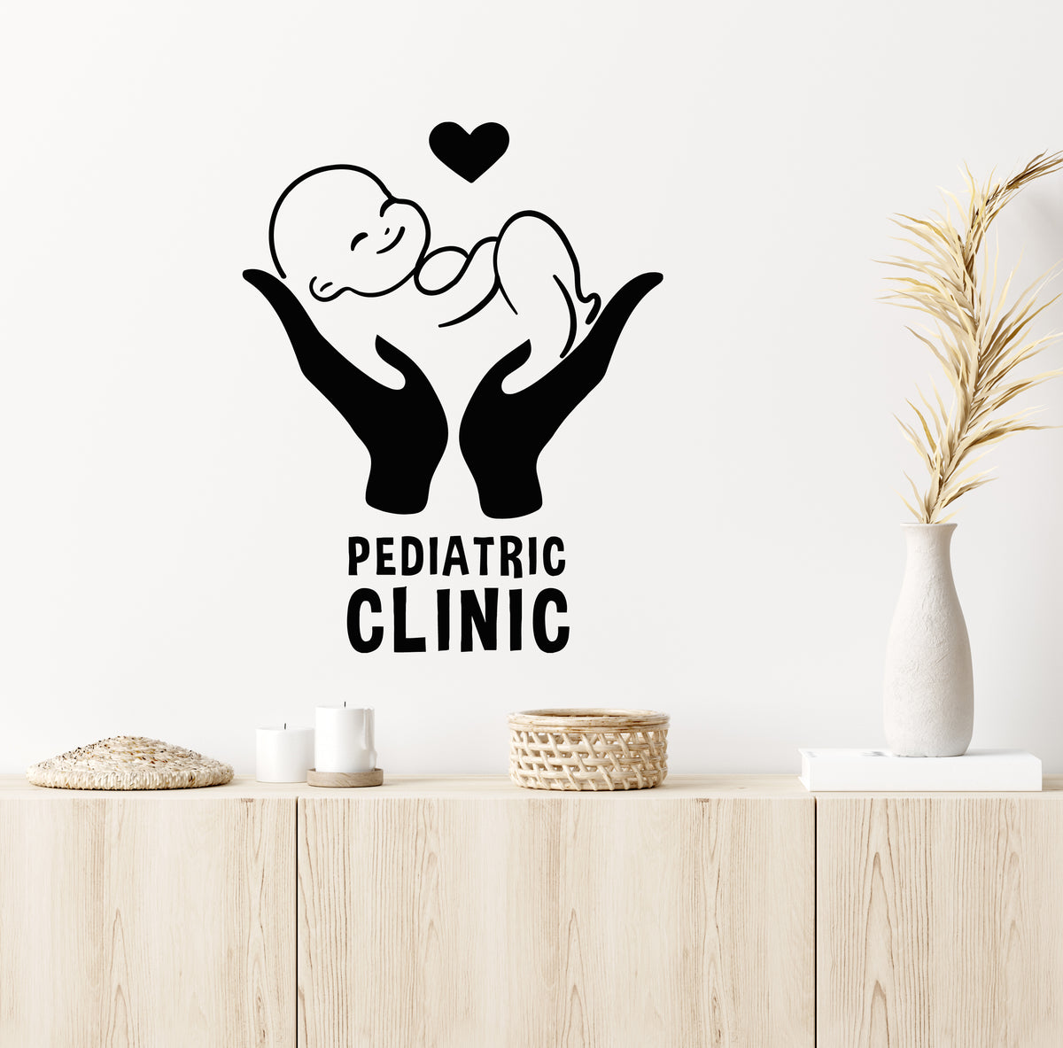 Vinyl Wall Decal Pediatric Clinic Baby Room Children's Care Newborn St ...