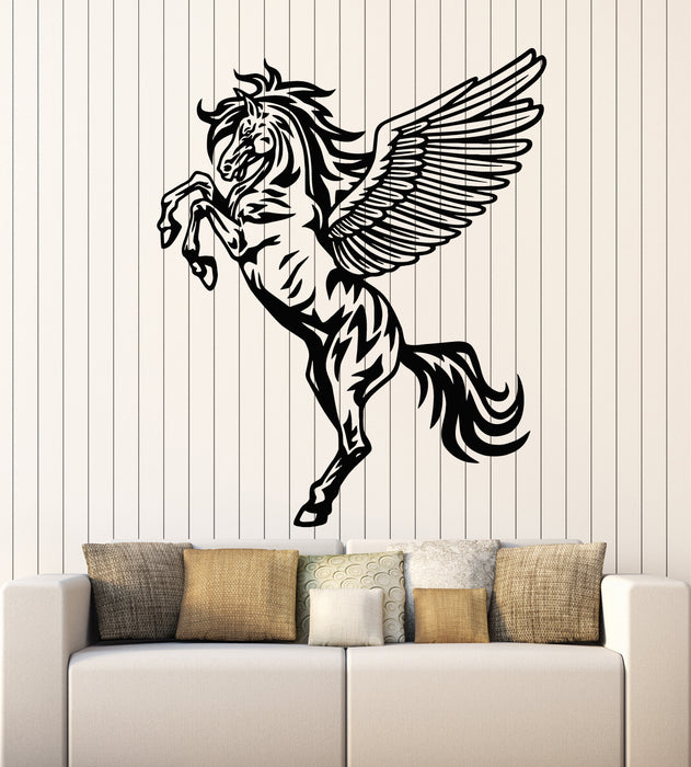 Vinyl Wall Decal Amazing Animal Beast Pegasus Horse Wings Stickers Mural (g5452)