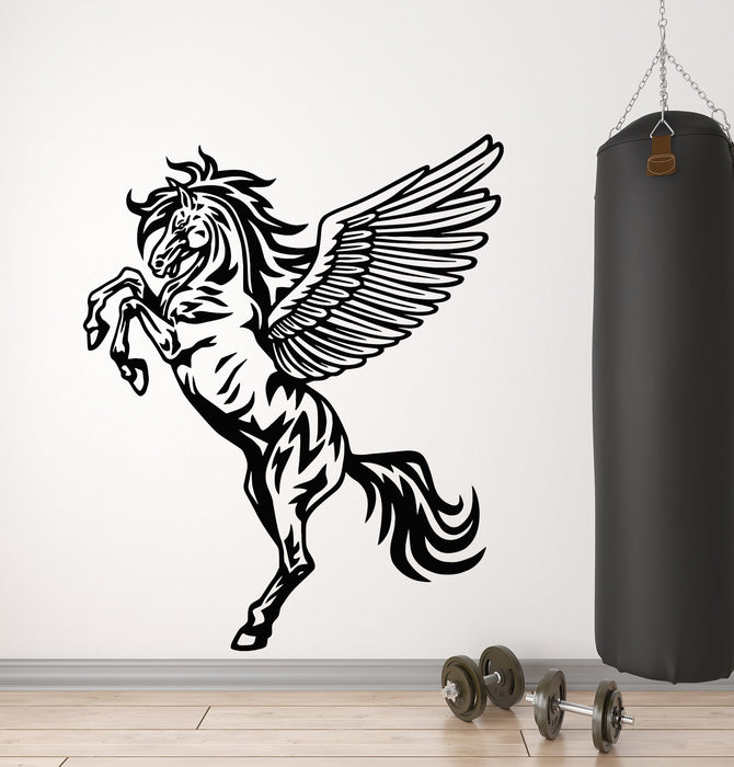 Vinyl Wall Decal Amazing Animal Beast Pegasus Horse Wings Stickers Mural (g5452)