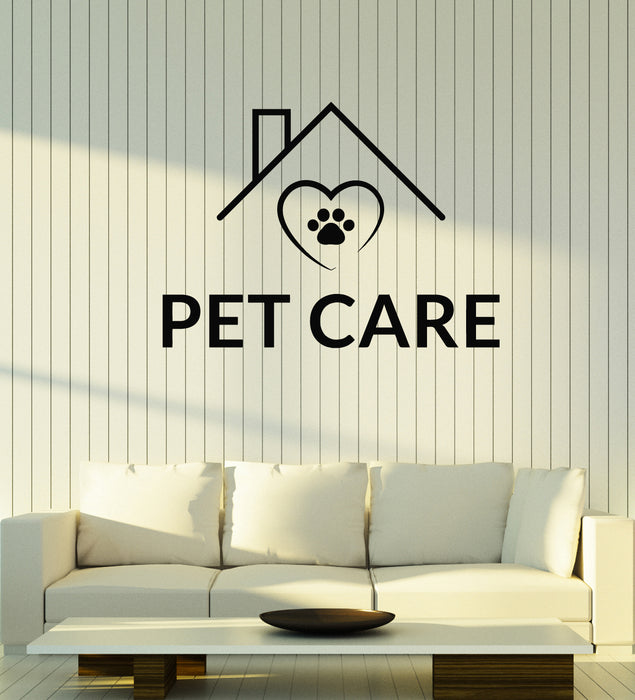 Vinyl Wall Decal Pet Care Home Animal Paw Print Decor Stickers Mural (g7542)