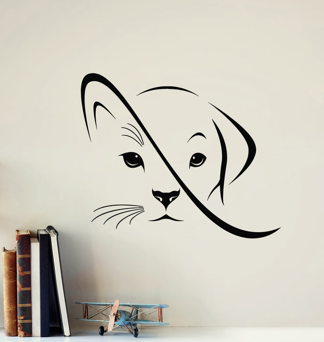 Vinyl Wall Decal Abstract Animals Pets Cat Dog Veterinary Clinic Stickers Mural (g5865)