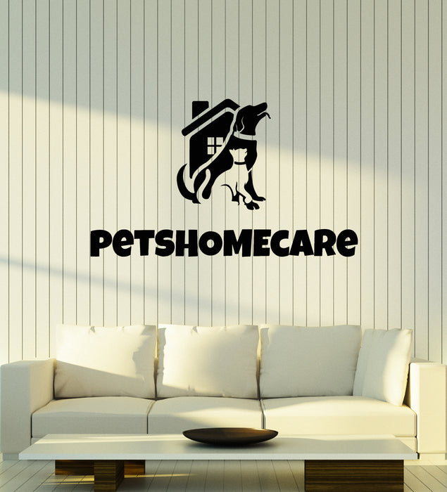 Vinyl Wall Decal Pet Grooming Home Care Cat Dog Animals Stickers Mural (g3415)