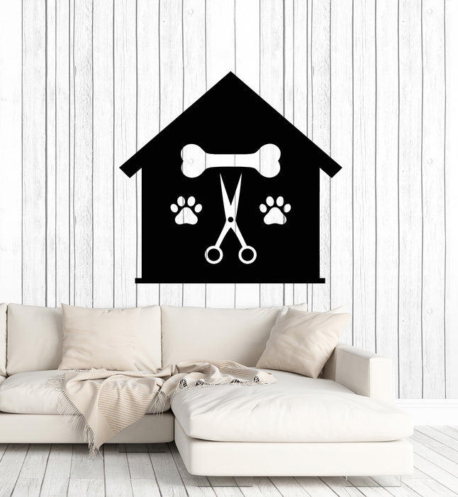 Vinyl Wall Decal Puppy Pet Shop Grooming Home Animals Stickers Mural (g4443)