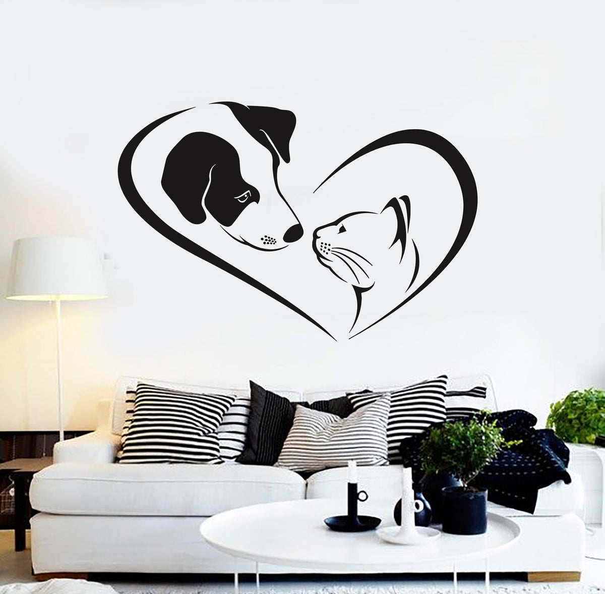 Vinyl Wall Decal House Pets Grooming Dog Cat Veterinary Nursery Decor ...