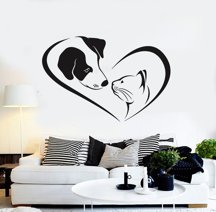 Vinyl Wall Decal House Pets Grooming Dog Cat Veterinary Nursery Decor Stickers Mural (g2204)