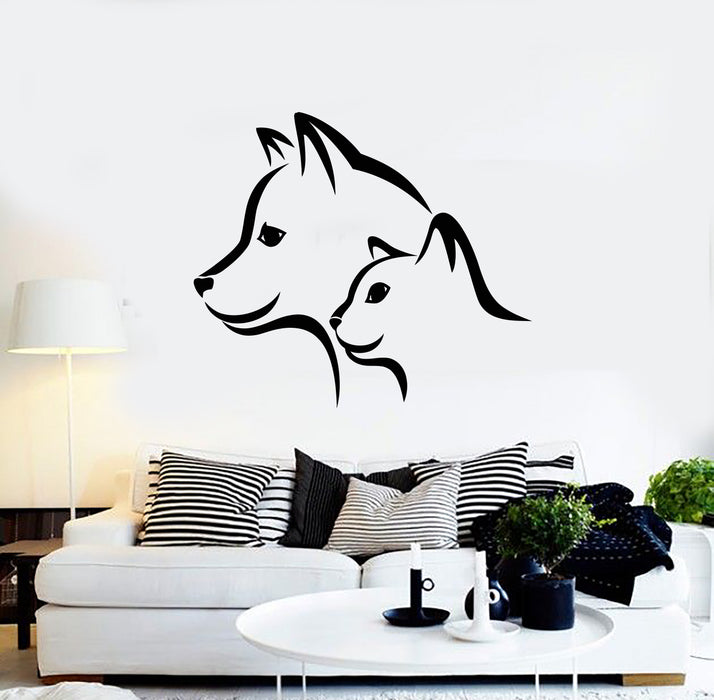 Vinyl Wall Decal Dog Cat Pet Shop Animal Veterinary Grooming Stickers Mural (g783)