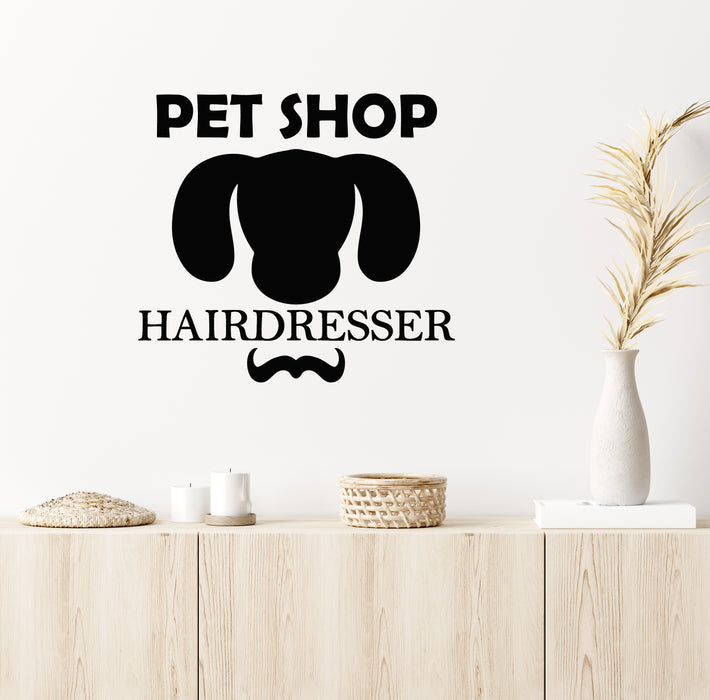 Pet Shop Hairdresser Vinyl Wall Decal Beauty Salon Decor Pet Grooming Beauty Animal Sticker Mural (k004)