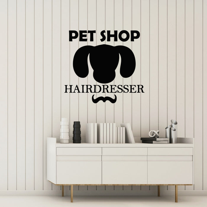 Pet Shop Hairdresser Vinyl Wall Decal Beauty Salon Decor Pet Grooming Beauty Animal Sticker Mural (k004)