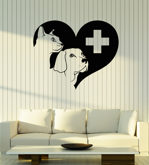 Vinyl Wall Decal Dog Cat Veterinary Clinic Pet Home Animals Stickers Mural (g6408)